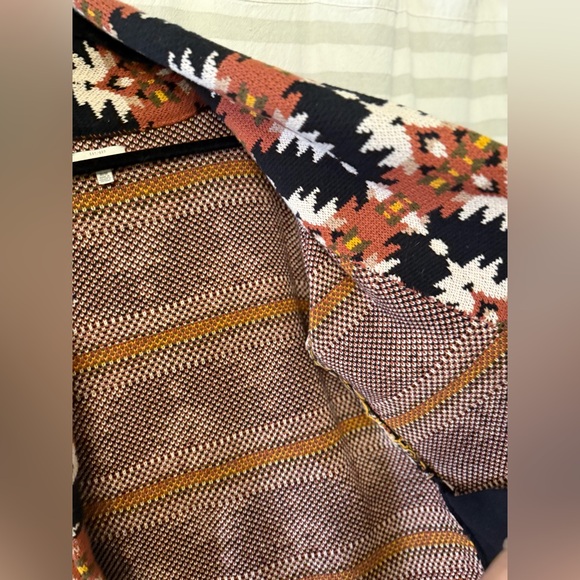 EUC Lucky Brand fair isle open cardigan sz Medium - Picture 10 of 16